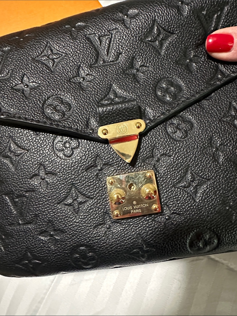 Louis Vuitton Black Monogram Empreinte Shoulder Pochette Metis Noir - Picture 17 of 17